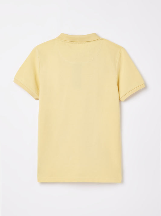 Woody Yellow Pique Cotton Polo Shirt