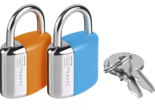 Mini Key Twin Padlocks (Blue/Orange)