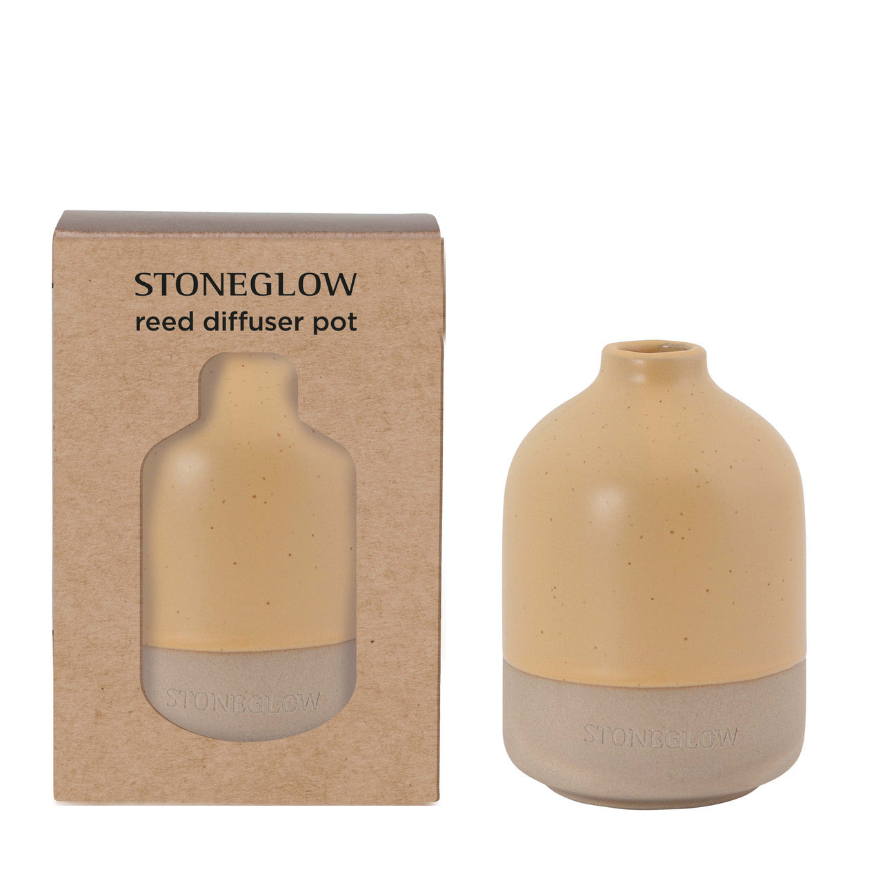 Elements - Wood - Beige Ceramic Diffuser Pot