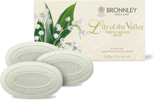 Bronnley Lily Of The Valley Soap - Boxed 3 x 100g
