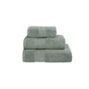 Towel With Linen Blend Insert Border Sage Green - RUTHERFORD & Co