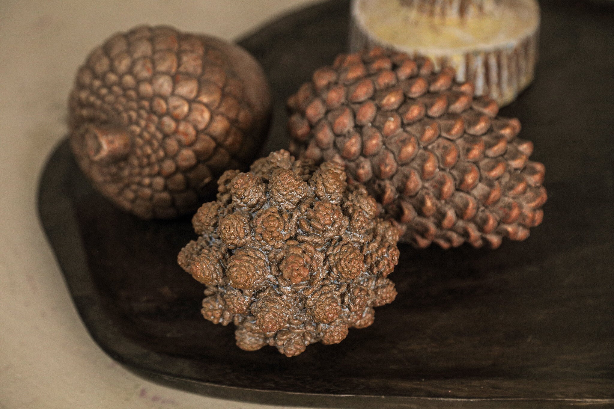 Yosiel Beige Cement Pinecone Ornament