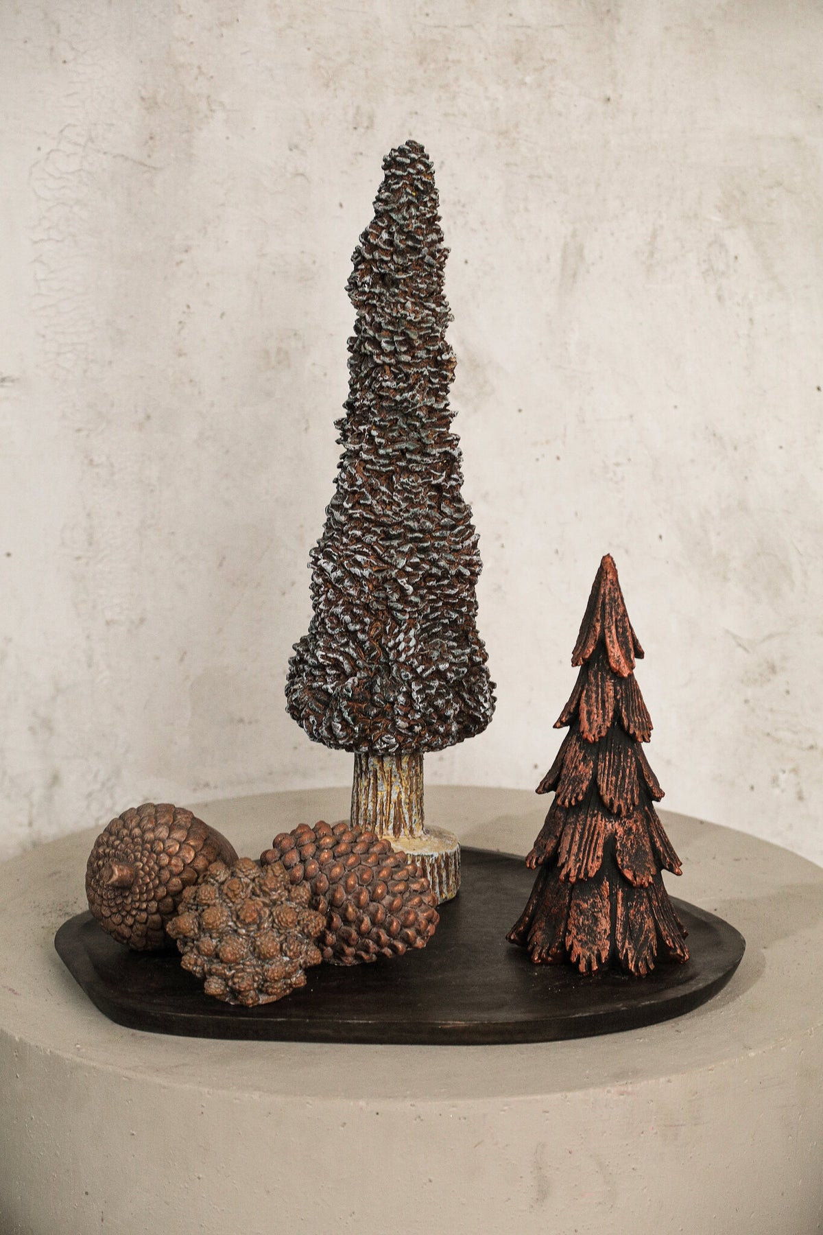 Yosiel Beige Cement Pinecone Ornament