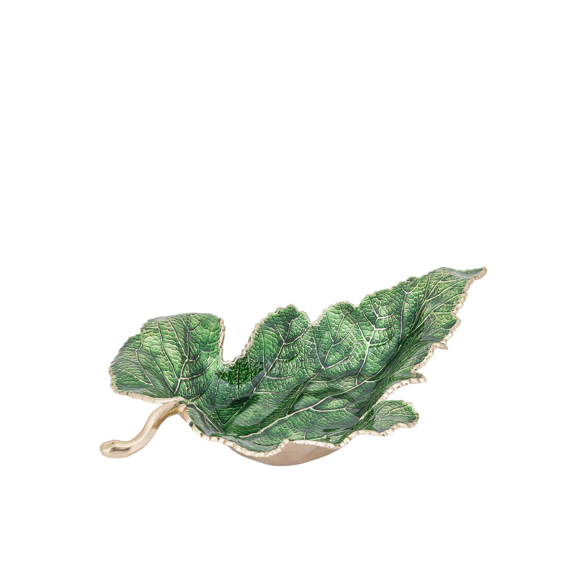 Plumie Green Cast Aluminium Maple Leaf Bowl – Large