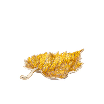 Plumie Gold Cast Aluminium Beech Leaf Bowl