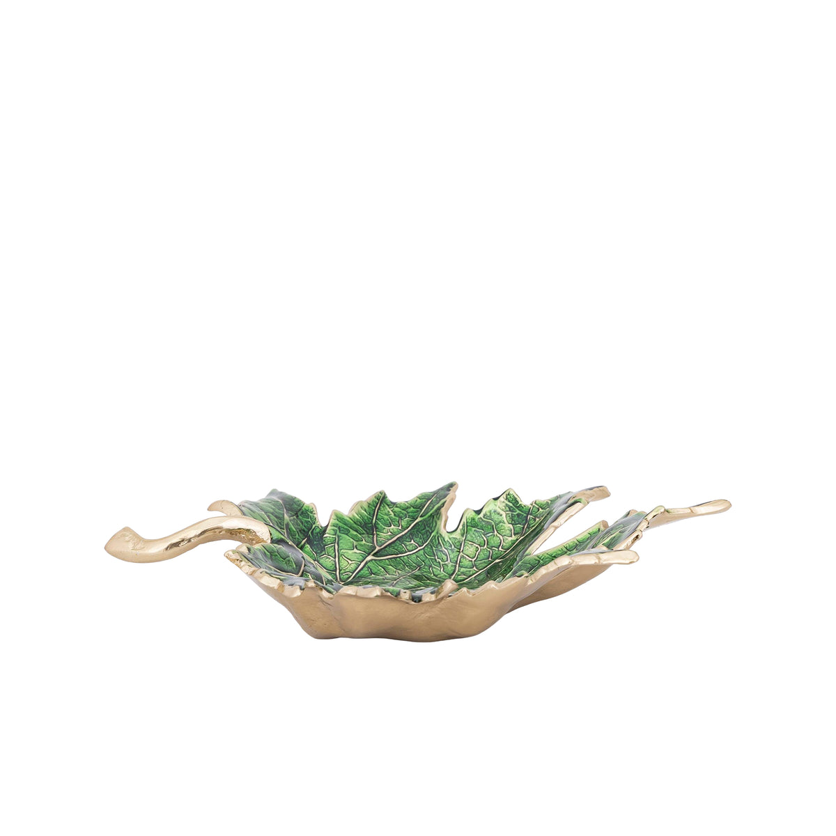 Plumie Green Cast Aluminium Maple Leaf Bowl – Small