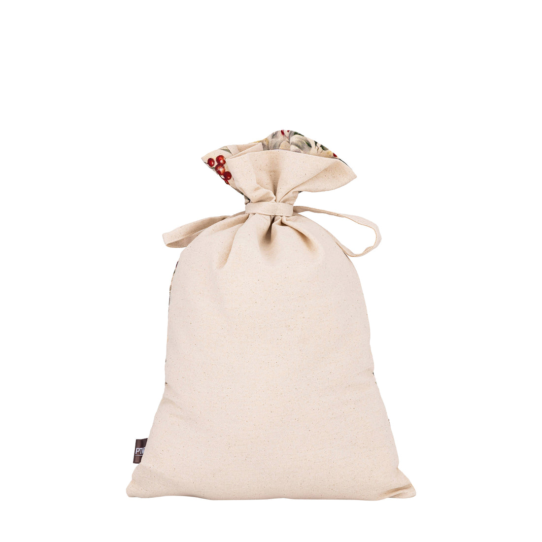 Camon Cream Leaf Print Cotton Bag – Medium