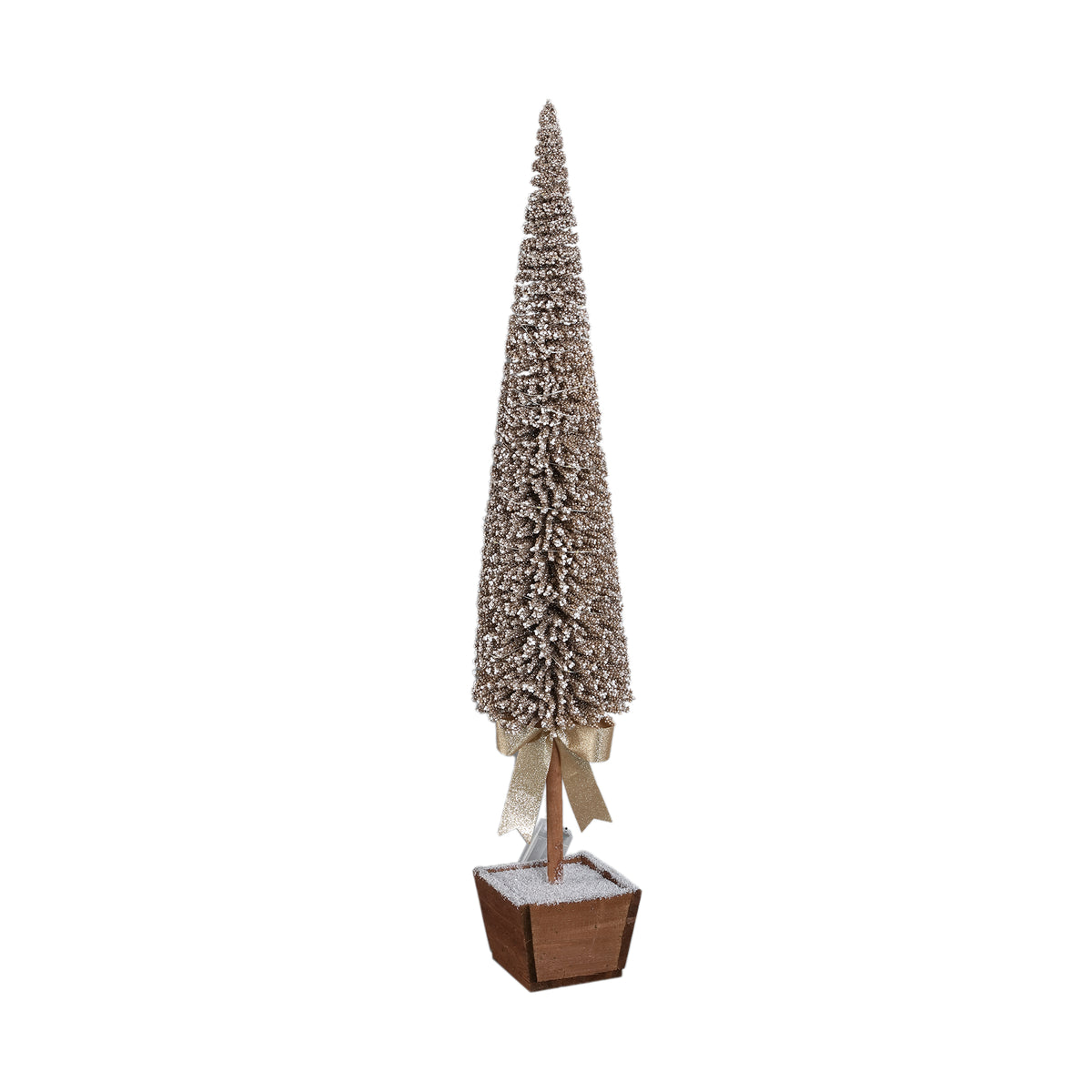 Darlee Champagne LED Christmas Tree with Ribbon – Large