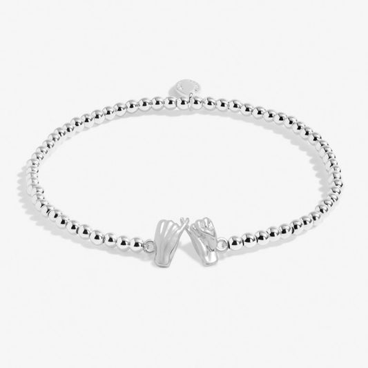 A Little 'Pinky Promise' Bracelet In Silver Plating