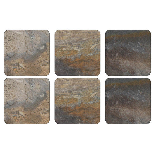 Earth Slate Set of 6 Coasters