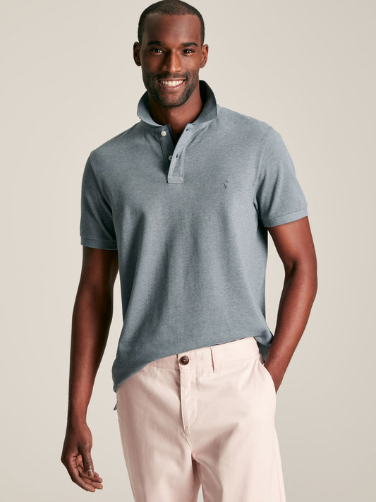 Woody Grey Cotton Polo Shirt