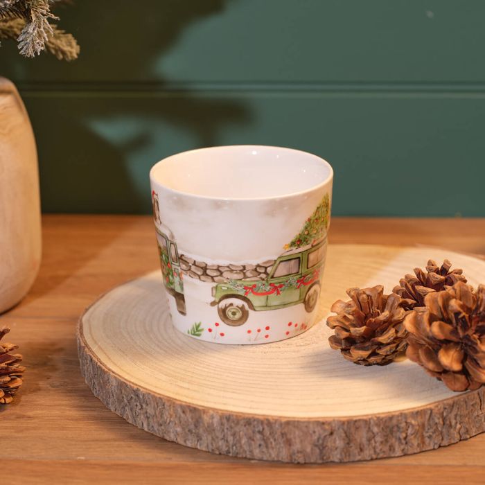 Christmas Farm Stoneware Wrap Around Mug