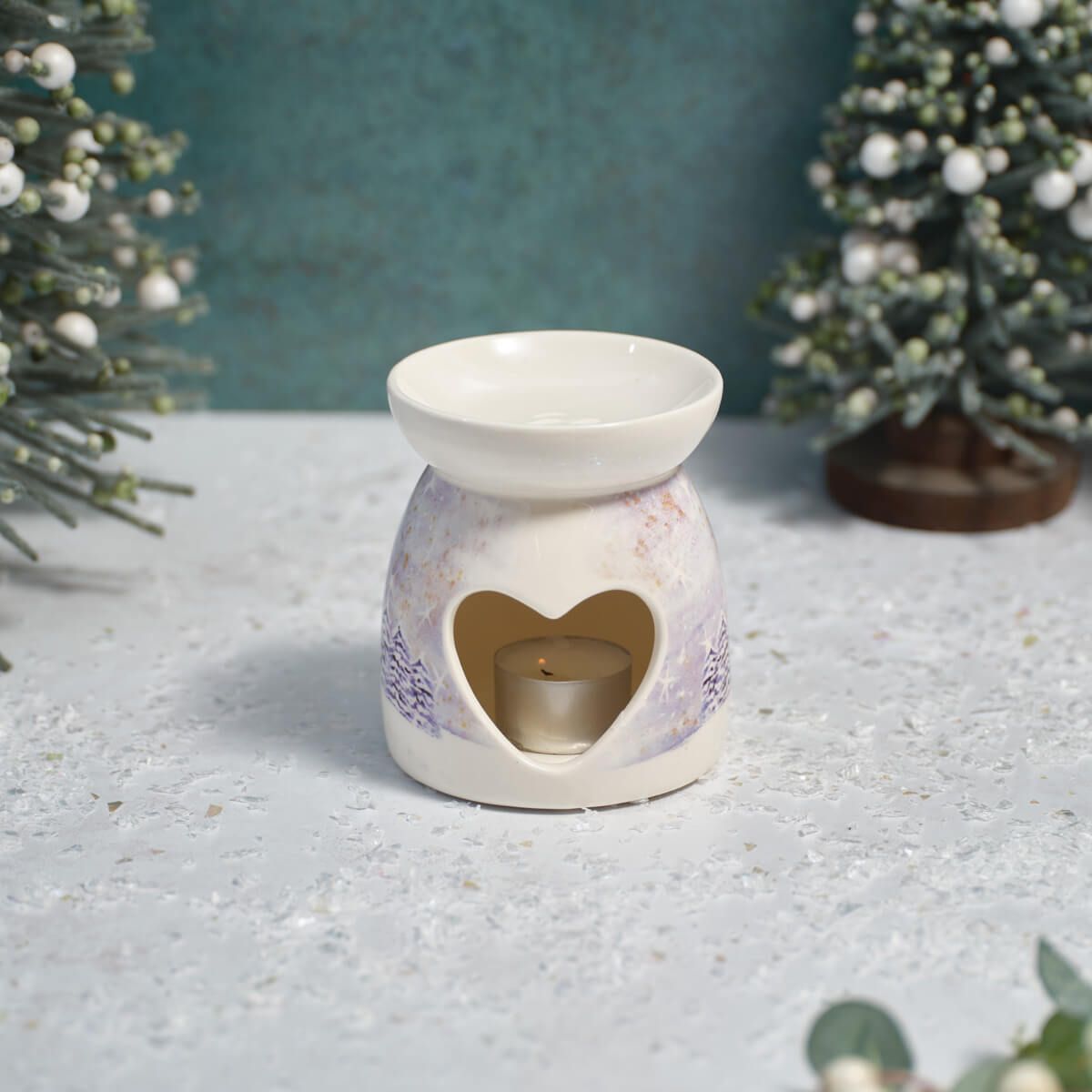 Highland Cow With Tartan Scarf Stoneware Wrap Around Wax Melt Burner