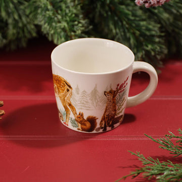 Woodland Noel Stoneware Wrap Around Mug With Gift Box