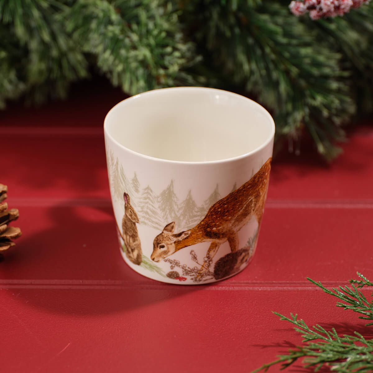 Woodland Noel Stoneware Wrap Around Mug With Gift Box