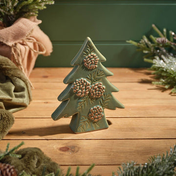 Evergreen Christmas Stoneware Standing Ornament Large