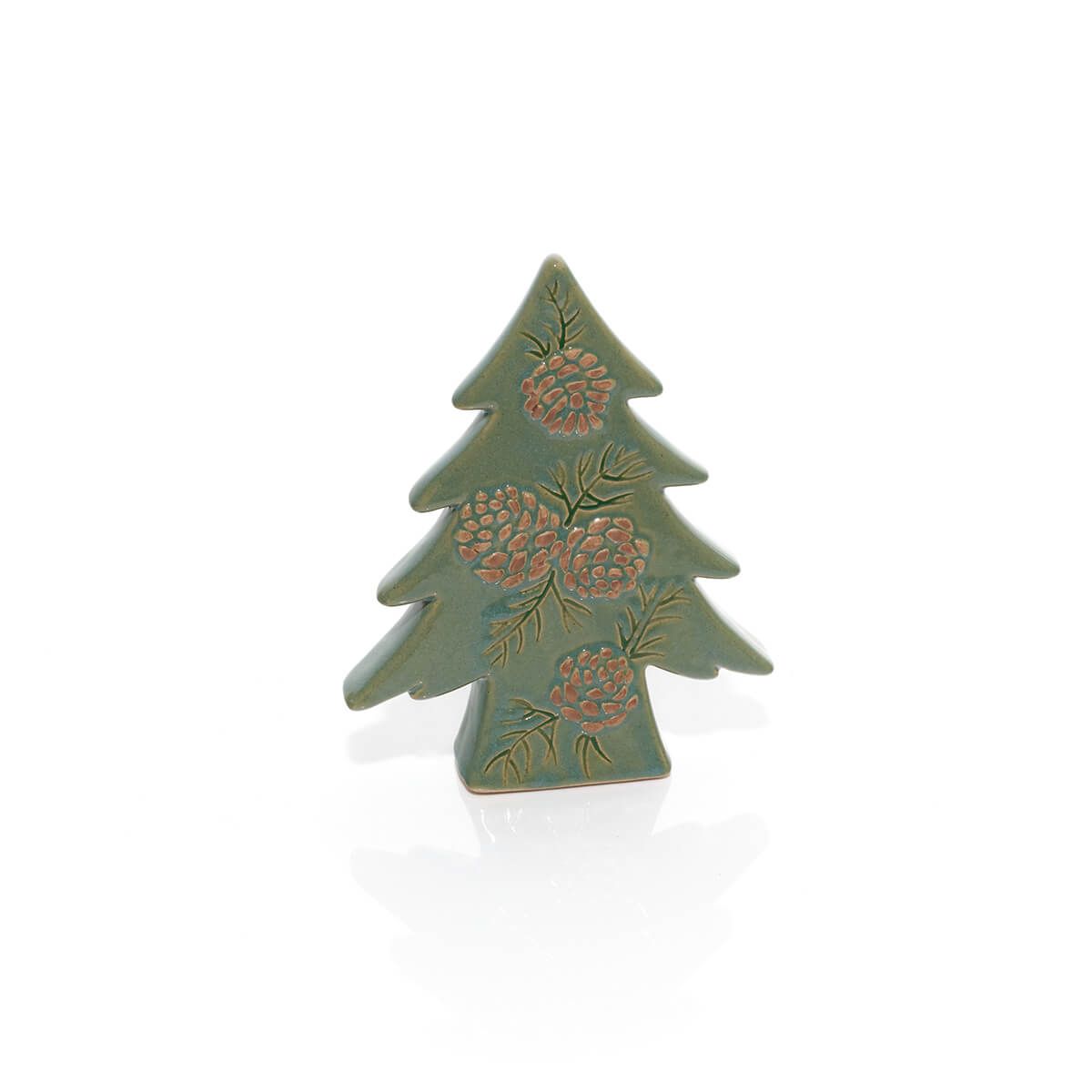 Evergreen Christmas Stoneware Standing Ornament Large