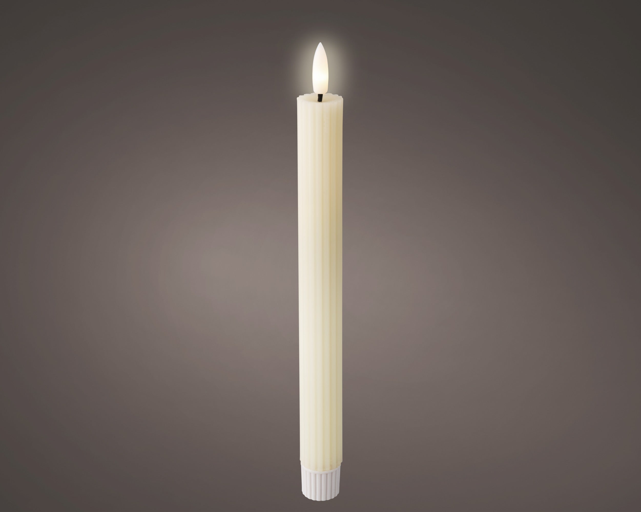 Lumineo LED Wick Dinner Candle - Beige (24.5 cm)