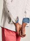 Welford Cream/Red Cotton Check Shirt