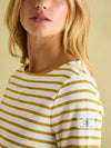 New Harbour Cream Gold Boat Neck Breton Top