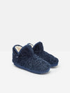 Jnr Cabin Navy Slipper Boots