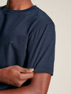 Denton Navy Plain Jersey Crew Neck T-Shirt