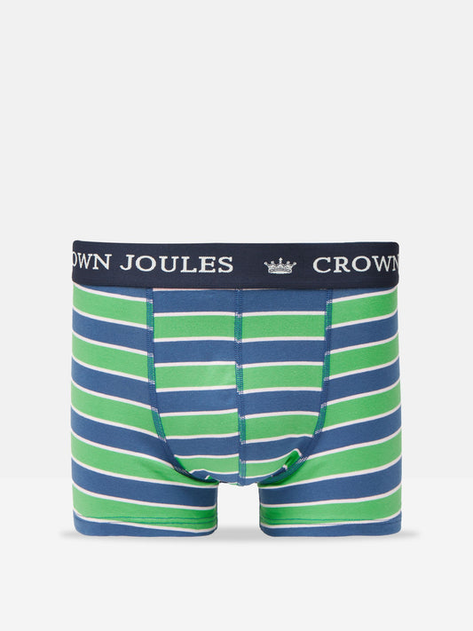 Crown Joules Green Blue Cotton Boxer Briefs (2 Pack)