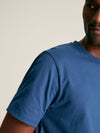 Denton Blue Plain Jersey Crew Neck T-Shirt