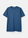 Denton Blue Plain Jersey Crew Neck T-Shirt