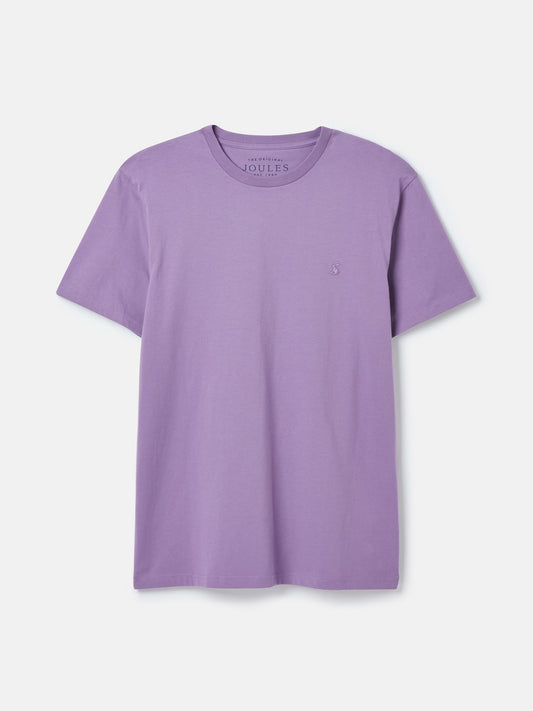 Denton Purple Plain Jersey Crew Neck T-Shirt