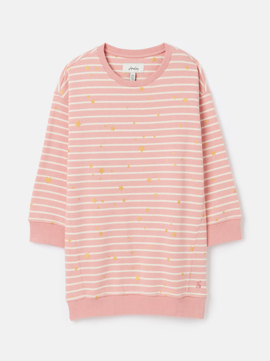 Poppy Pink Printed Sweater Dress