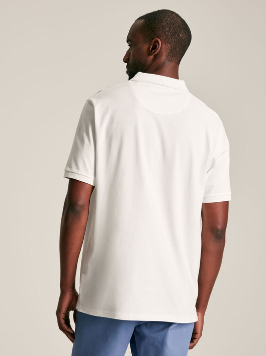 Woody White Cotton Polo Shirt