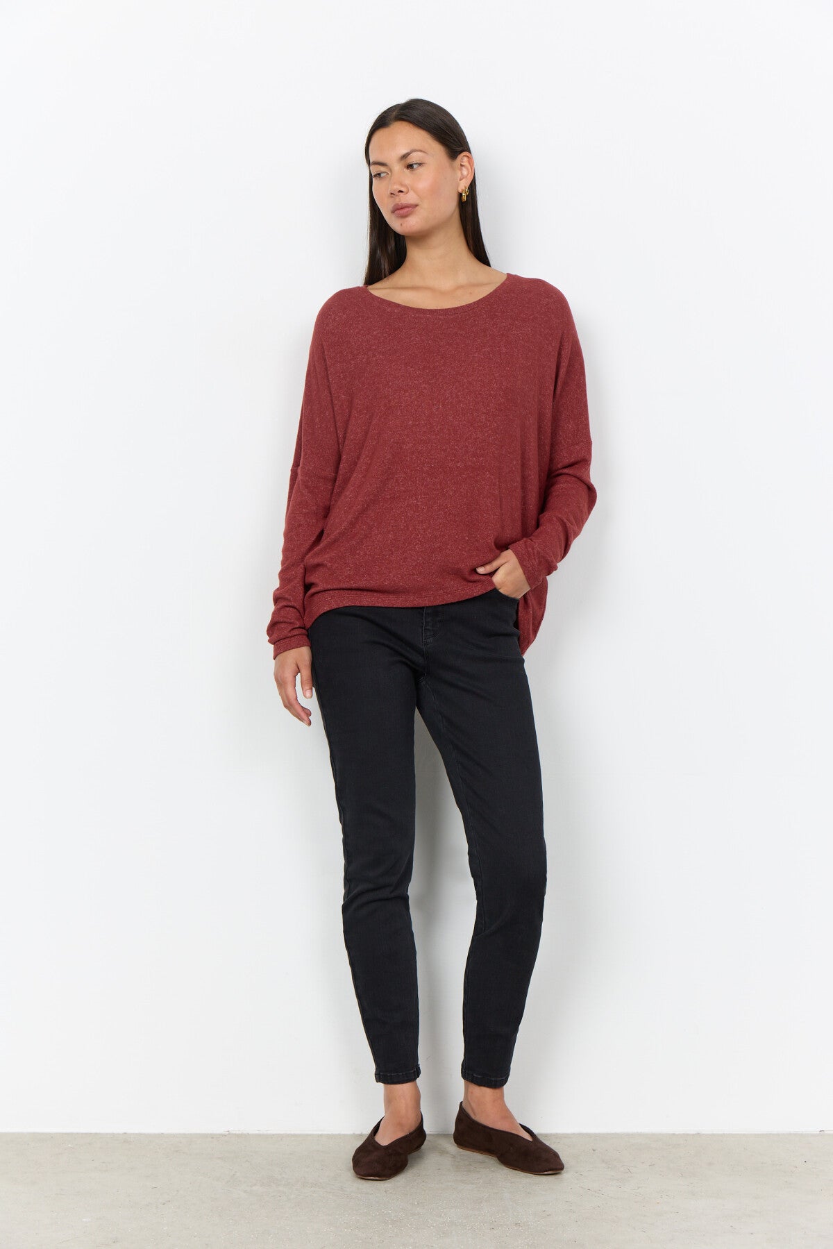SC-BIARA 1 Blouse Ruby red