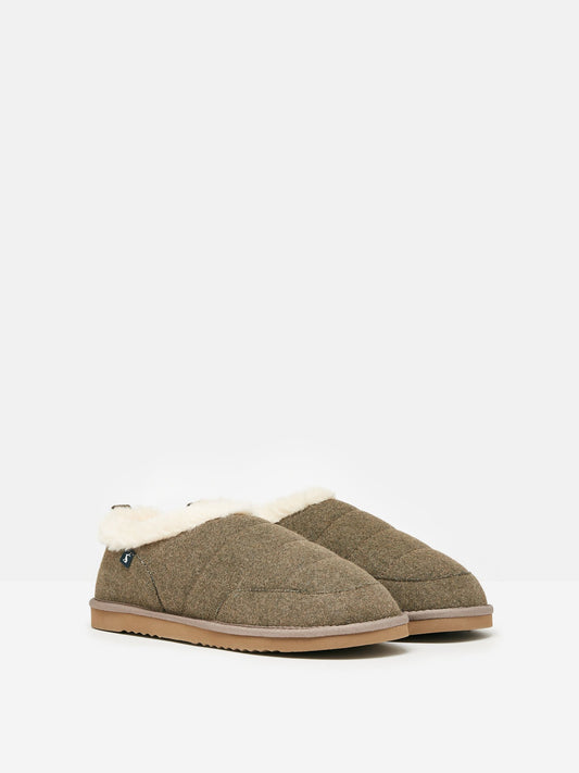 Lazydays Tan Brown Faux Fur Lined Slippers