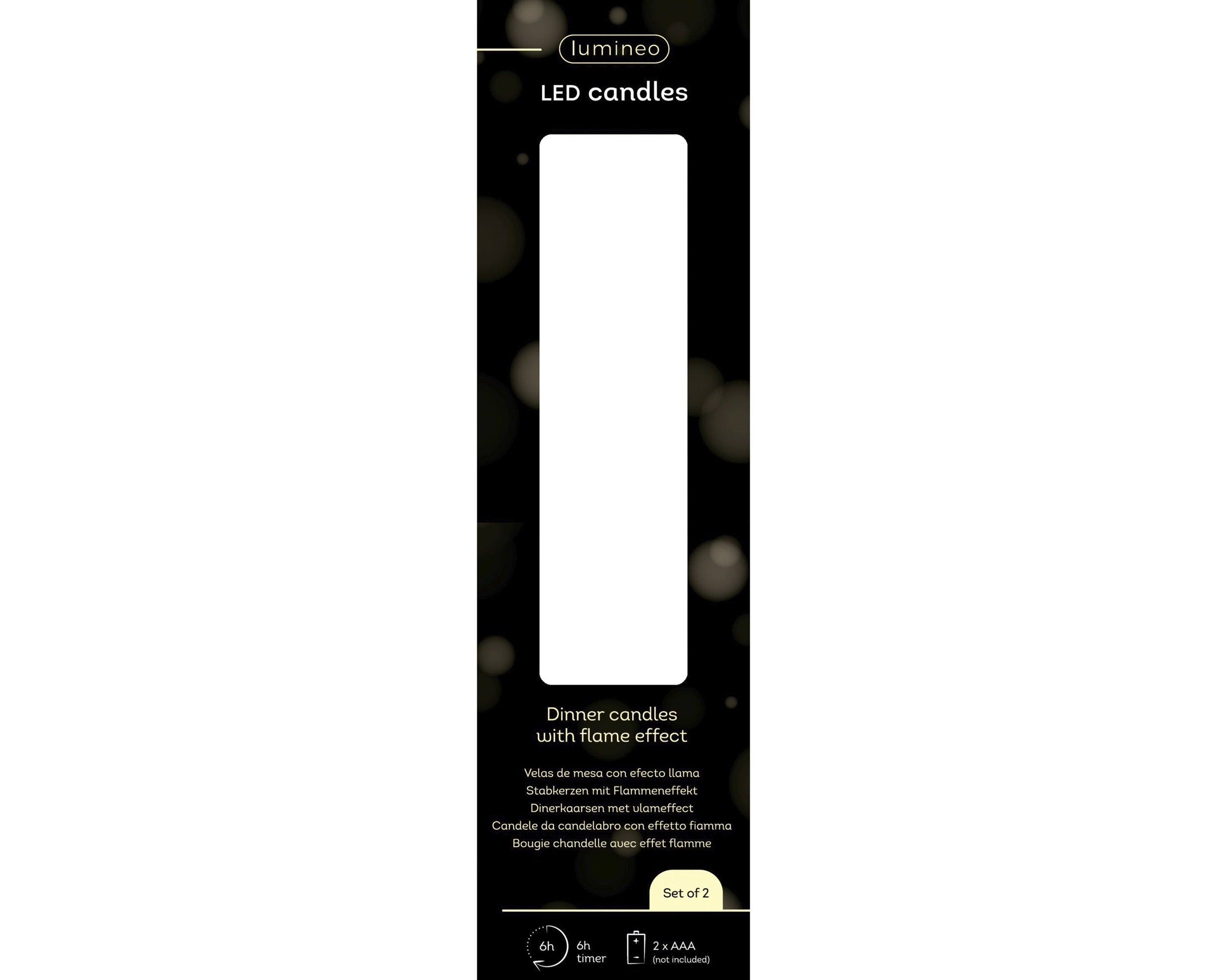 Lumineo LED Wick Dinner Candle - Red (14.5 cm)