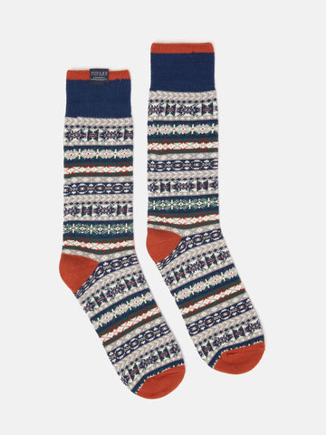 Alby Grey Fair Isle Socks