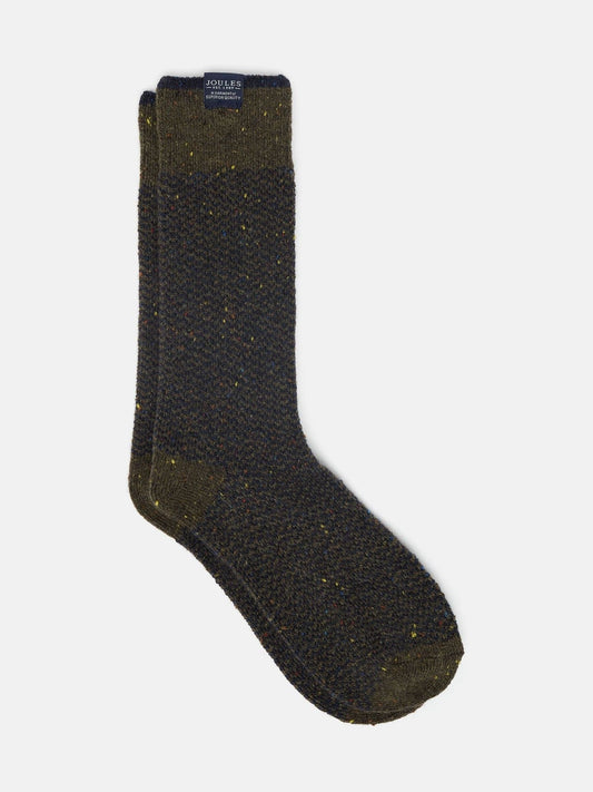 Cabin Green/Navy Socks