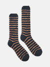 Men's Fluffy Tan/Navy Striped Socks