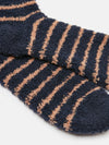 Men's Fluffy Tan/Navy Striped Socks