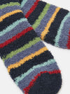 Men's Fluffy Multi Navy Striped Socks