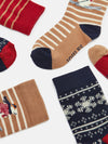 Eat Feet Red/Navy Pack of Three Socks