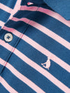 Filbert Pink Striped Pique Cotton Polo Shirt