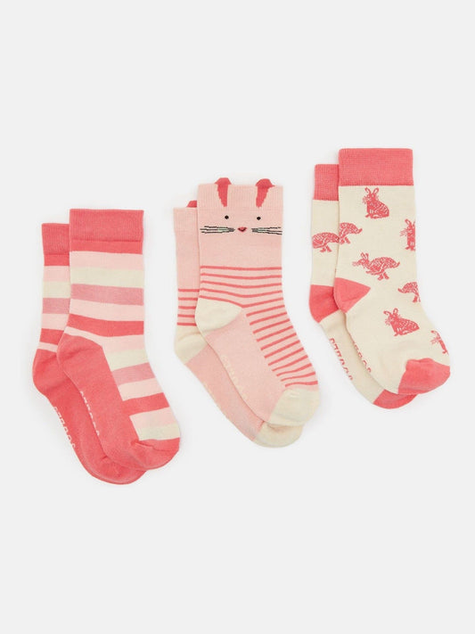 Neat Feet Pink Pack of Three Kids' Socks