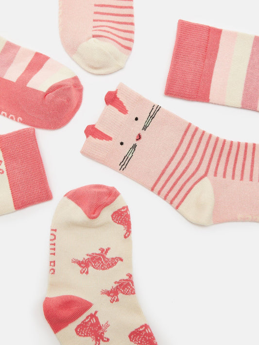 Neat Feet Pink Pack of Three Kids' Socks