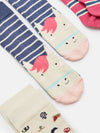 Neat Feet Navy/Pink Pack of Three Kids' Socks