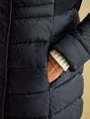 Pembury Navy Showerproof Longline Padded Coat With Hood