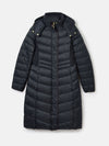 Pembury Navy Showerproof Longline Padded Coat With Hood