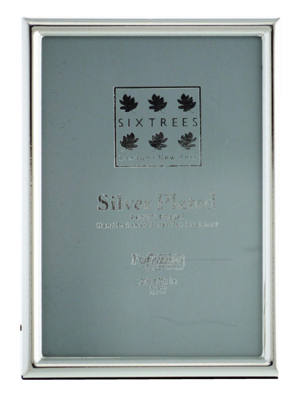 Sixtrees 2.5 x 3.5-inch Cambridge Narrow Rim Silver Plated