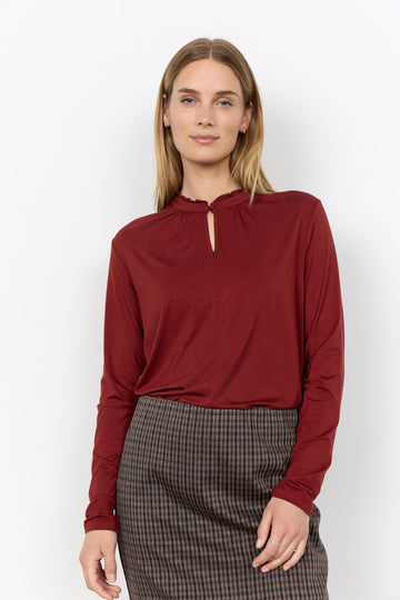 SC-MARICA 364 Blouse Ruby red