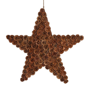 Natural Hanging Pinecone Star
